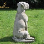 Boxer Dog Statues Garden