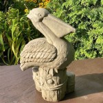 Concrete Pelican Garden Statue