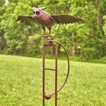 Flying Metal Owl Garden Ornament