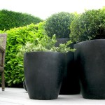 Large Black Garden Planters Uk