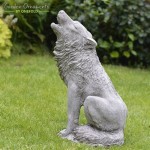 Large Wolf Garden Statue