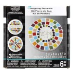Mosaic Garden Round Stepping Stone Kit By Artminds