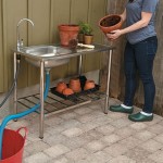 Outdoor Gardening Table With Sink