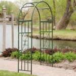 Verdigris Metal Garden Arch With Gates