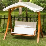 Wooden Garden Swing With Canopy